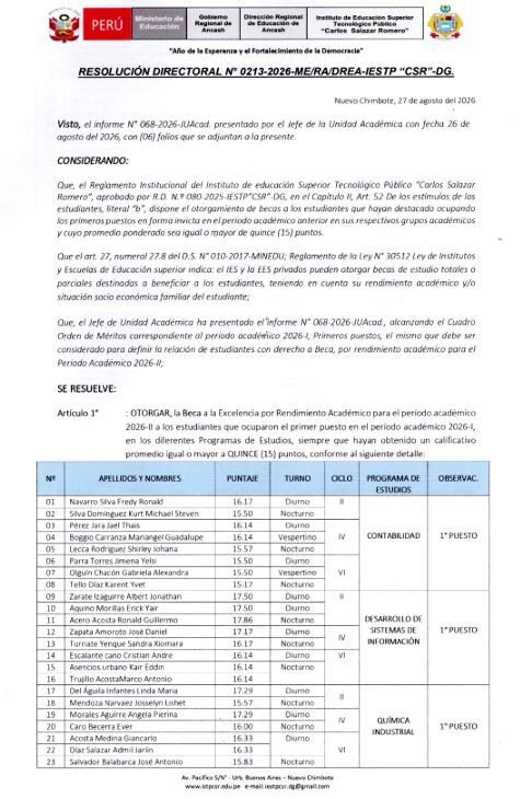 Flyer becas